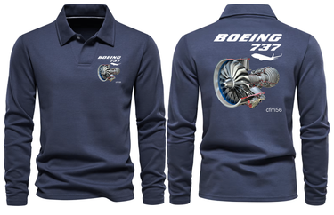 BOEING 737 LONG SLEEVE POLO